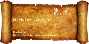 Michler Azár névjegykártya